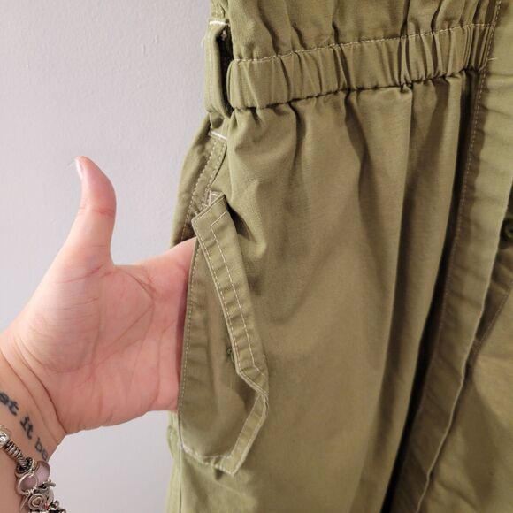 Free Assembly Button Midi Trench Dress Womens Utility Green No Belt Size Xs - Picture 3 of 10